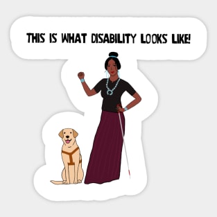 This Is What Disability Looks Like White Cane Sticker